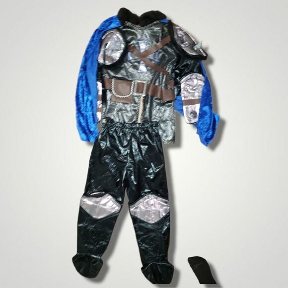 teetot & costume Youth medieval times blue costume M 7 8 - Picture 2 of 4